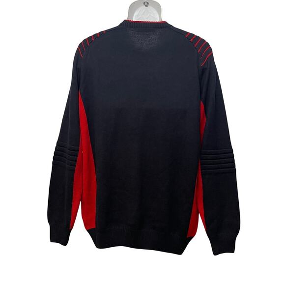 VINTAGE Y2K Ted Lapidus Military Style Sweater w Padded Elbows/Shoulders Sz XXL - Picture 5 of 7